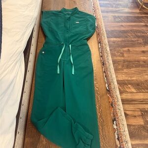 Green Figs Jumpsuit with Drawstring Waist